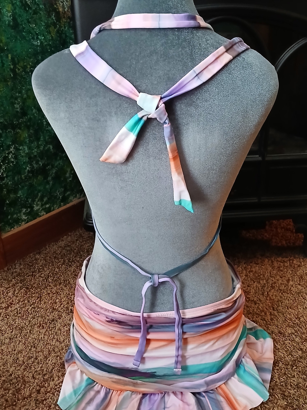Striped Pastel Multicolor Bikini Set - Picture 2 of 5